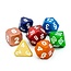Die Hard RPG Set Forge Frosted Rainbow with White Metal Polyhedral 7 die set