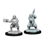 WizKids Critical Role Unpainted Minis W1 Dwarf Dwendalian Empire Fighter Female