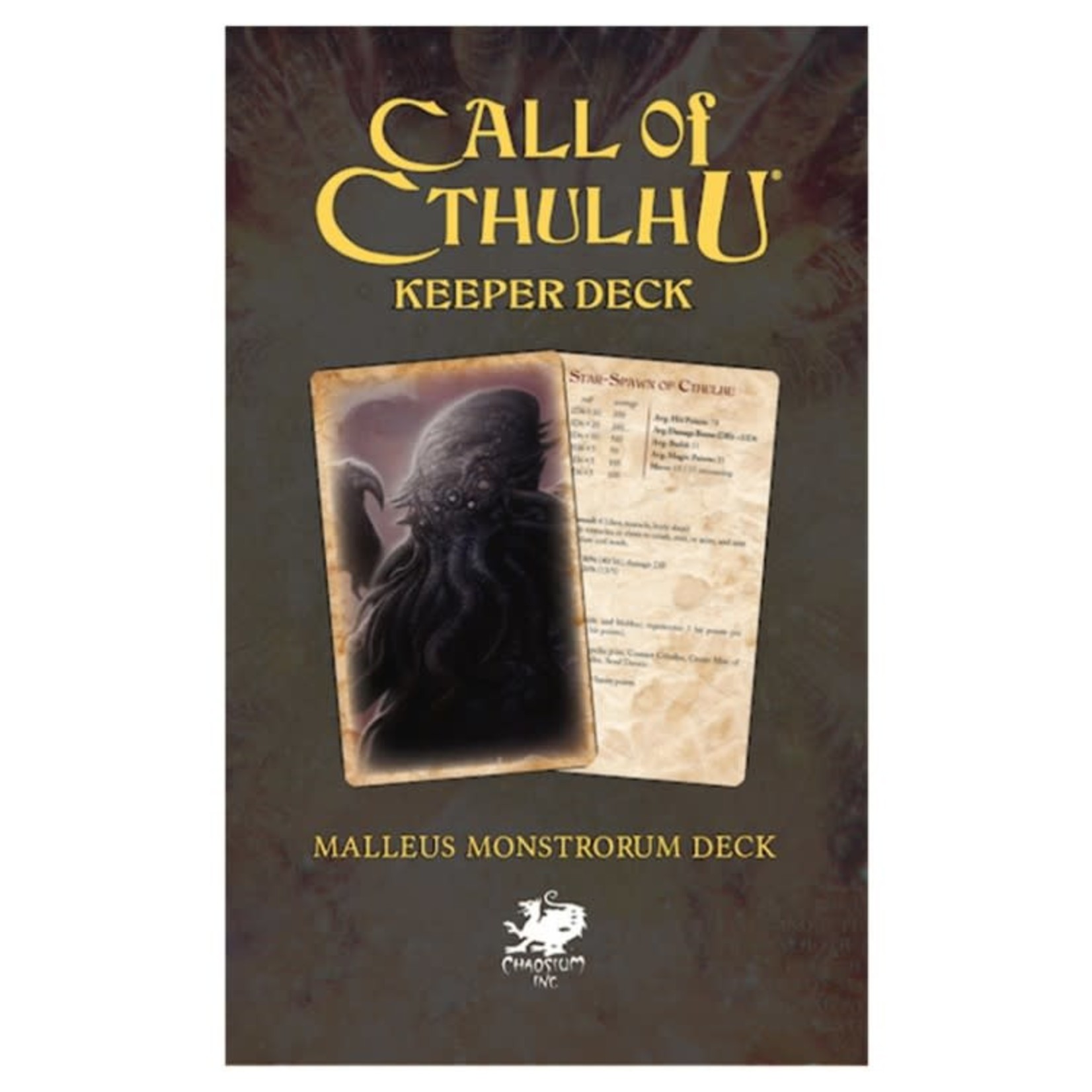 Chaosium Call of Cthulhu Malleus Monstrorum Keeper Deck