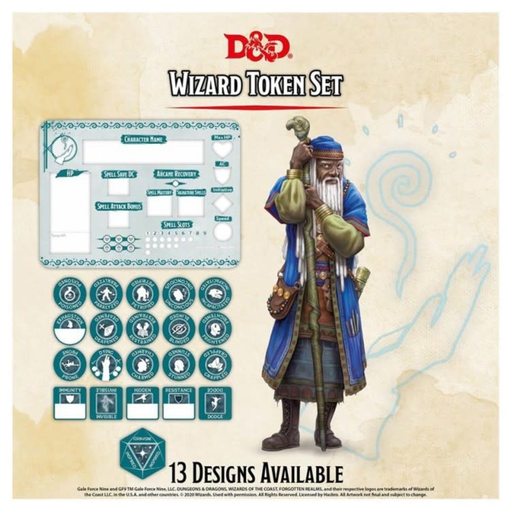 Gale Force 9 Dungeons and Dragons Class Tokens Wizard