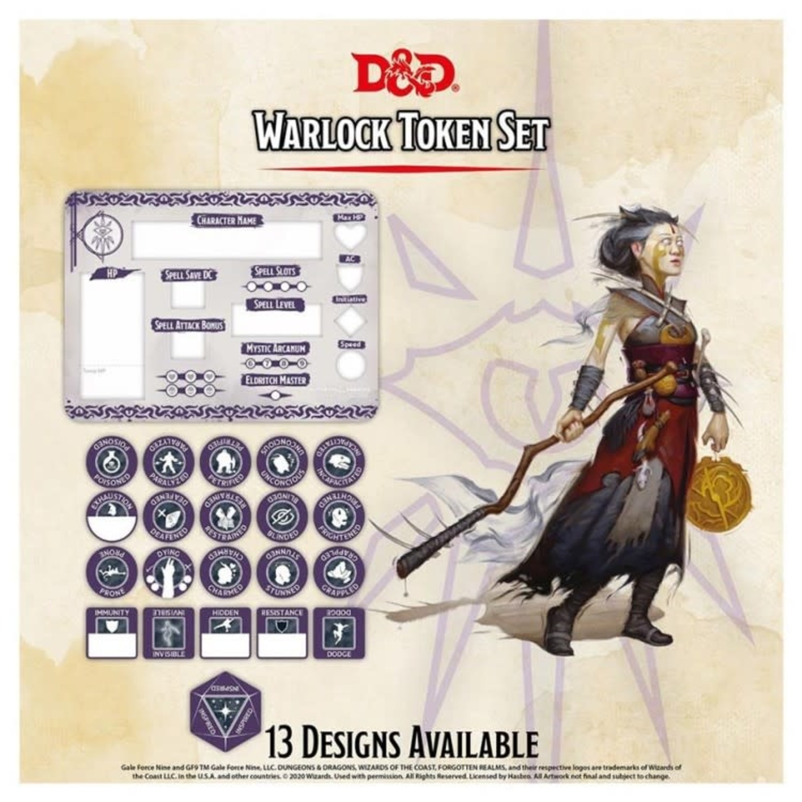 Gale Force 9 Dungeons and Dragons Class Tokens Warlock