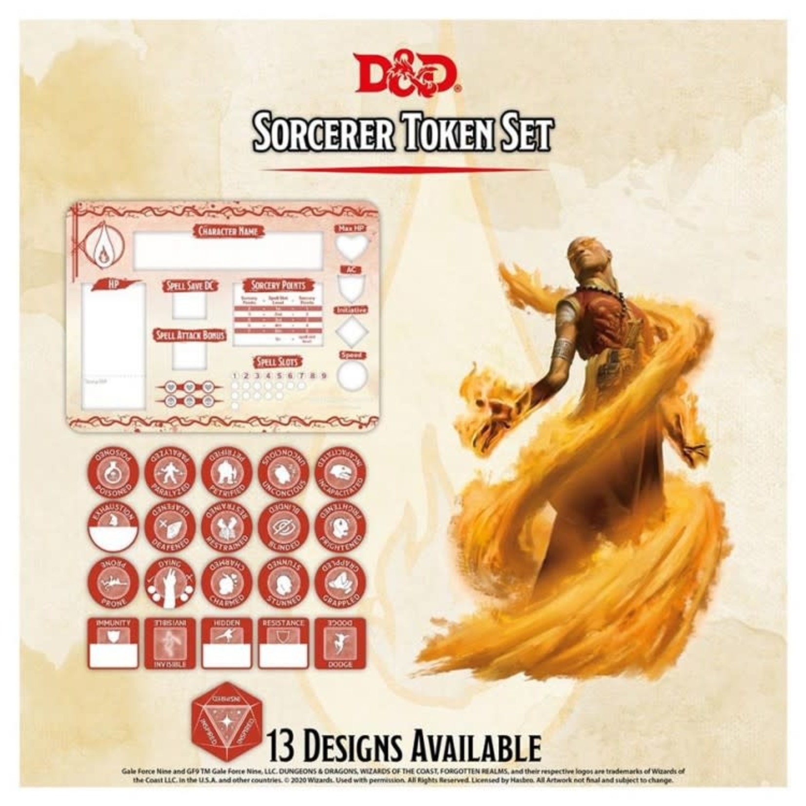 Gale Force 9 Dungeons and Dragons Class Tokens Sorceror