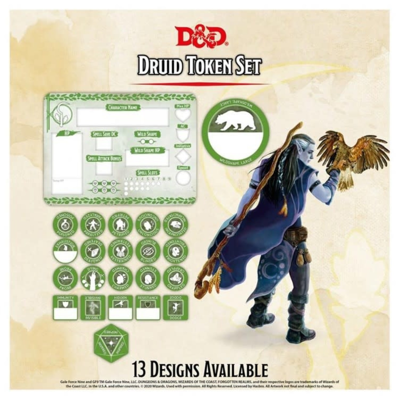 Gale Force 9 Dungeons and Dragons Class Tokens Druid