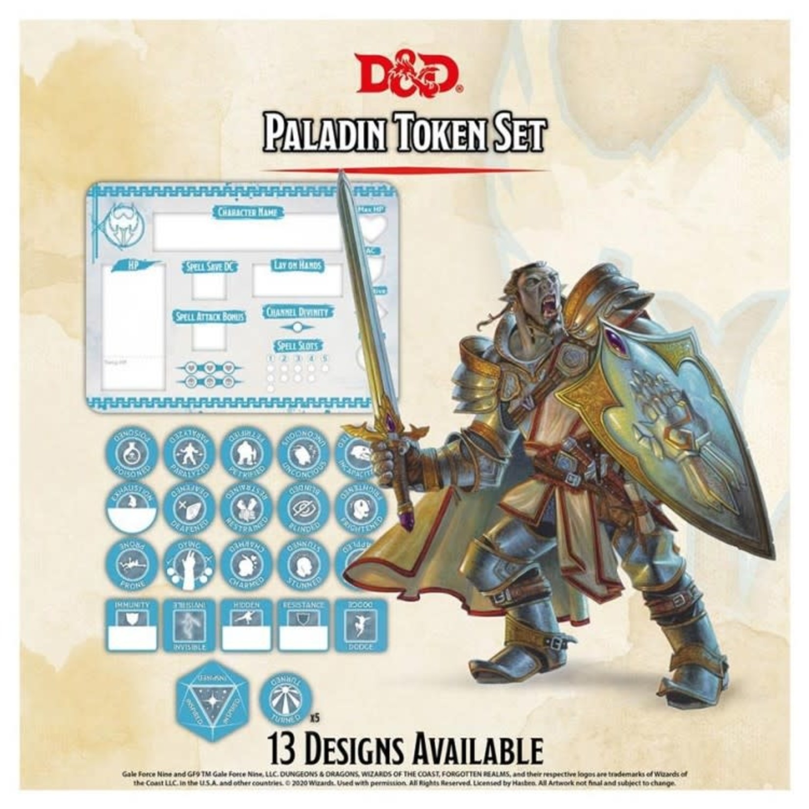 Gale Force 9 Dungeons and Dragons Class Tokens Paladin