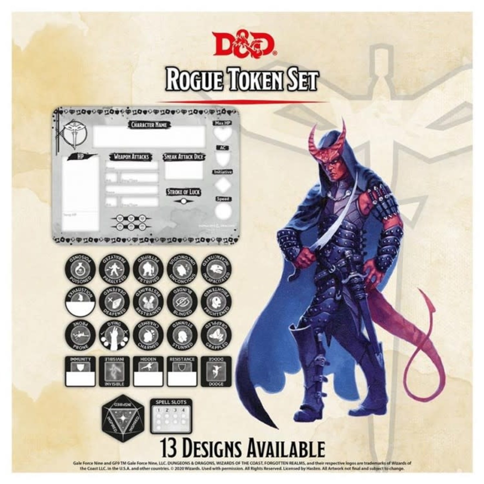 Gale Force 9 Dungeons and Dragons Class Tokens Rogue
