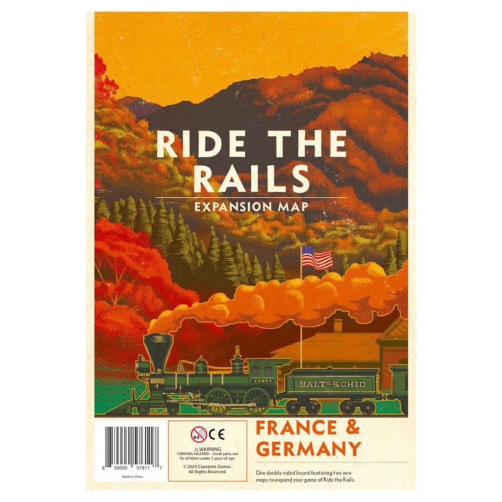 Capstone Games Iron Rail 2 Ride the Rails France and Germany Map