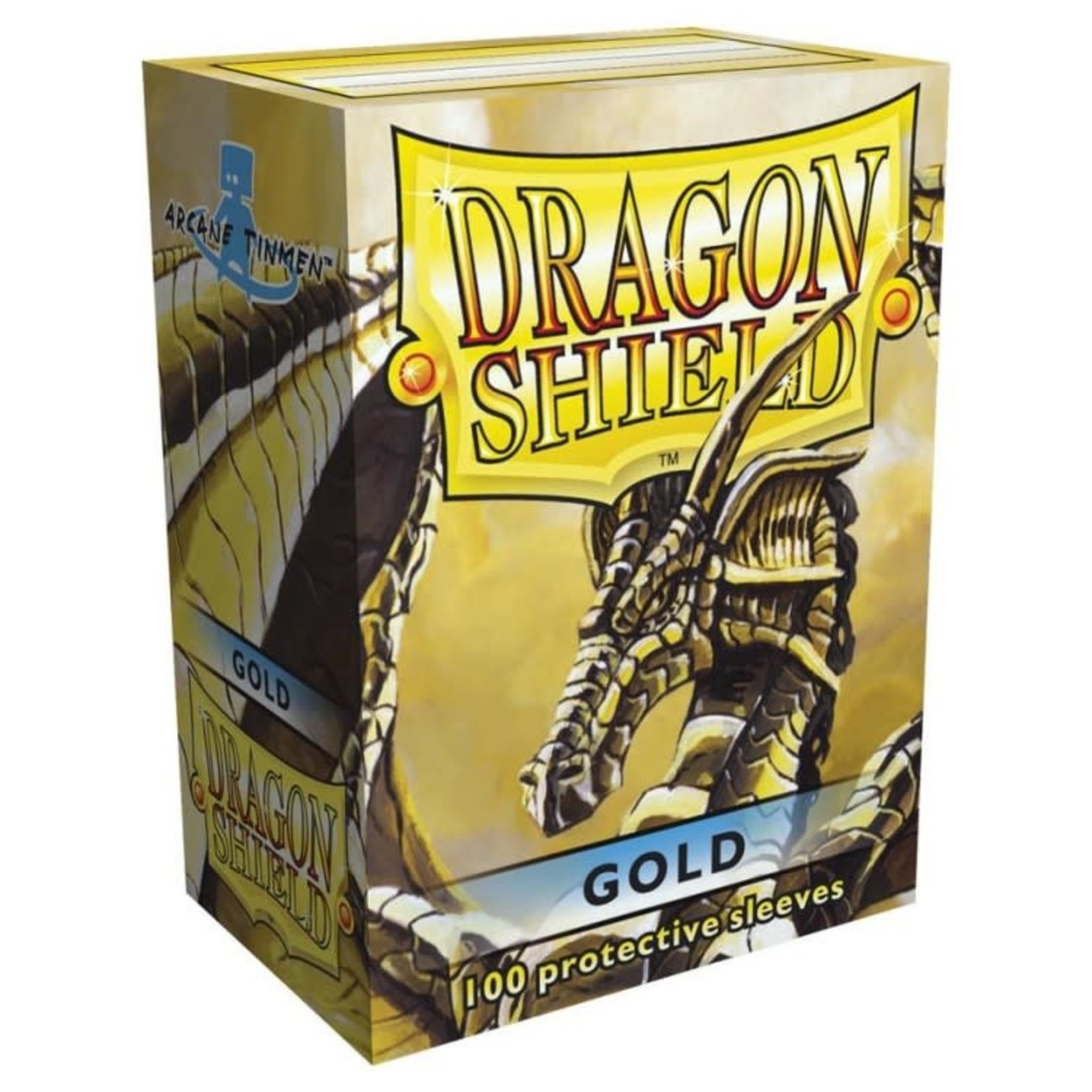 Arcane Tinmen Dragon Shield Standard Classic Sleeves Gold 100 ct