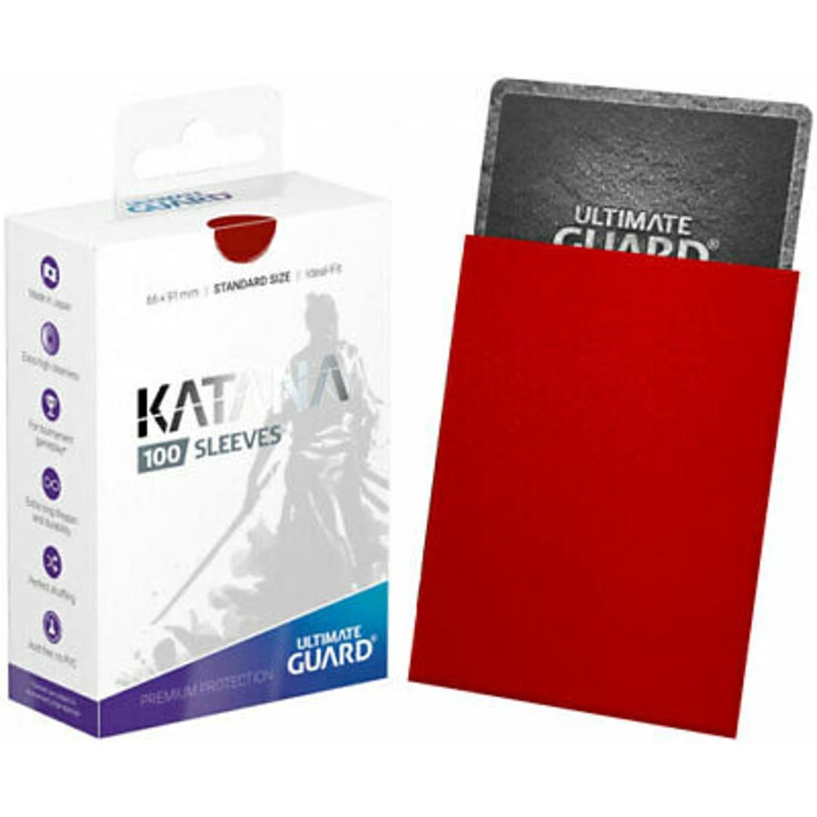 Ultimate Guard Ultimate Guard Katana Sleeves Standard 100 ct Red