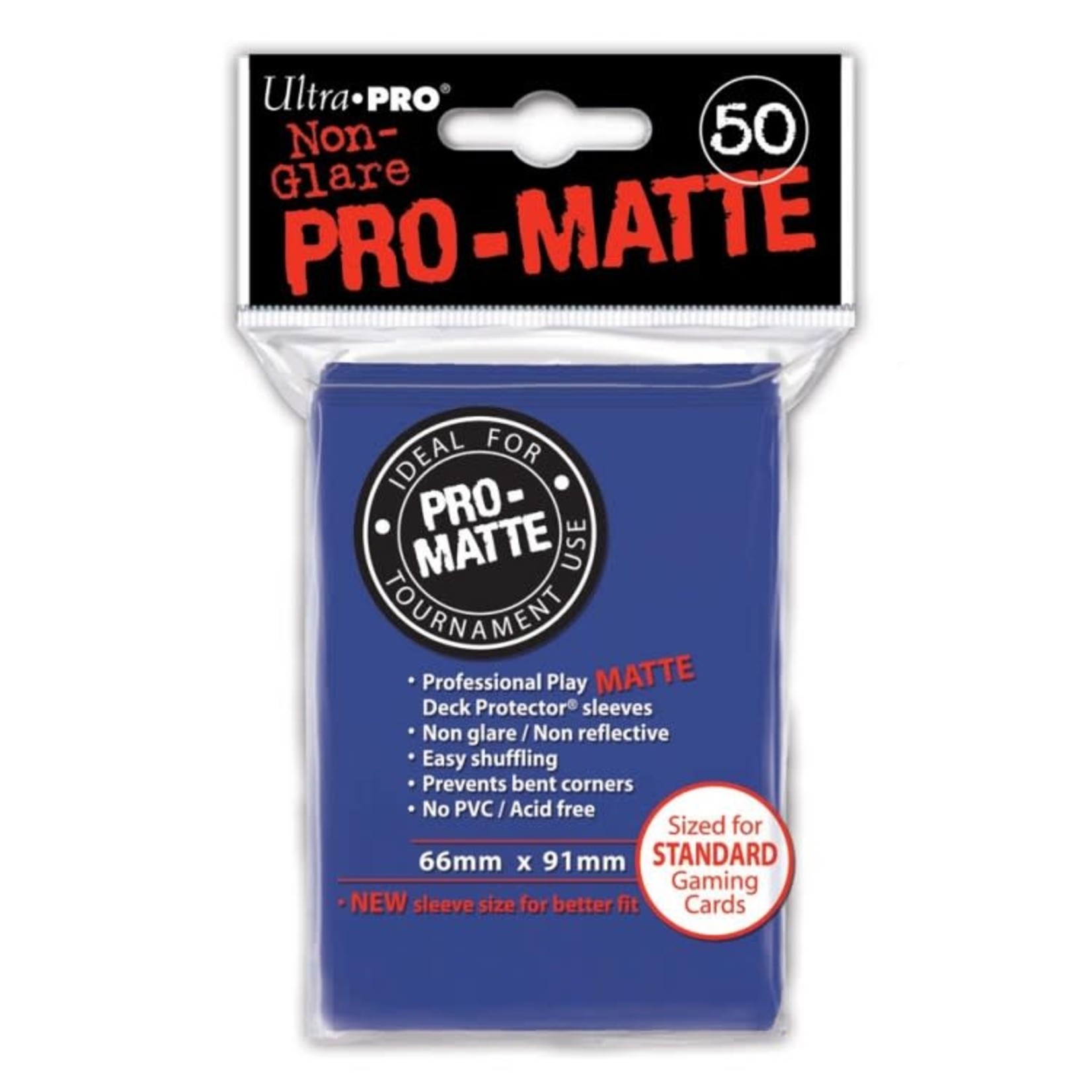Ultra Pro Ultra Pro Pro-Matte Standard Deck Protector Sleeves Blue 50 ct