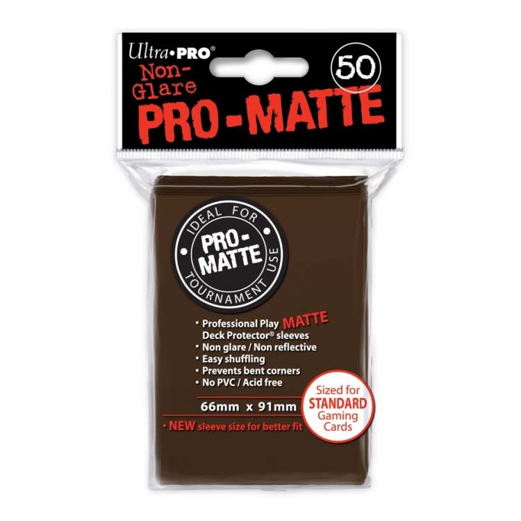 Ultra Pro Pro-Matte Standard Deck Protector sleeves Brown 50 ct - Guardian  Games