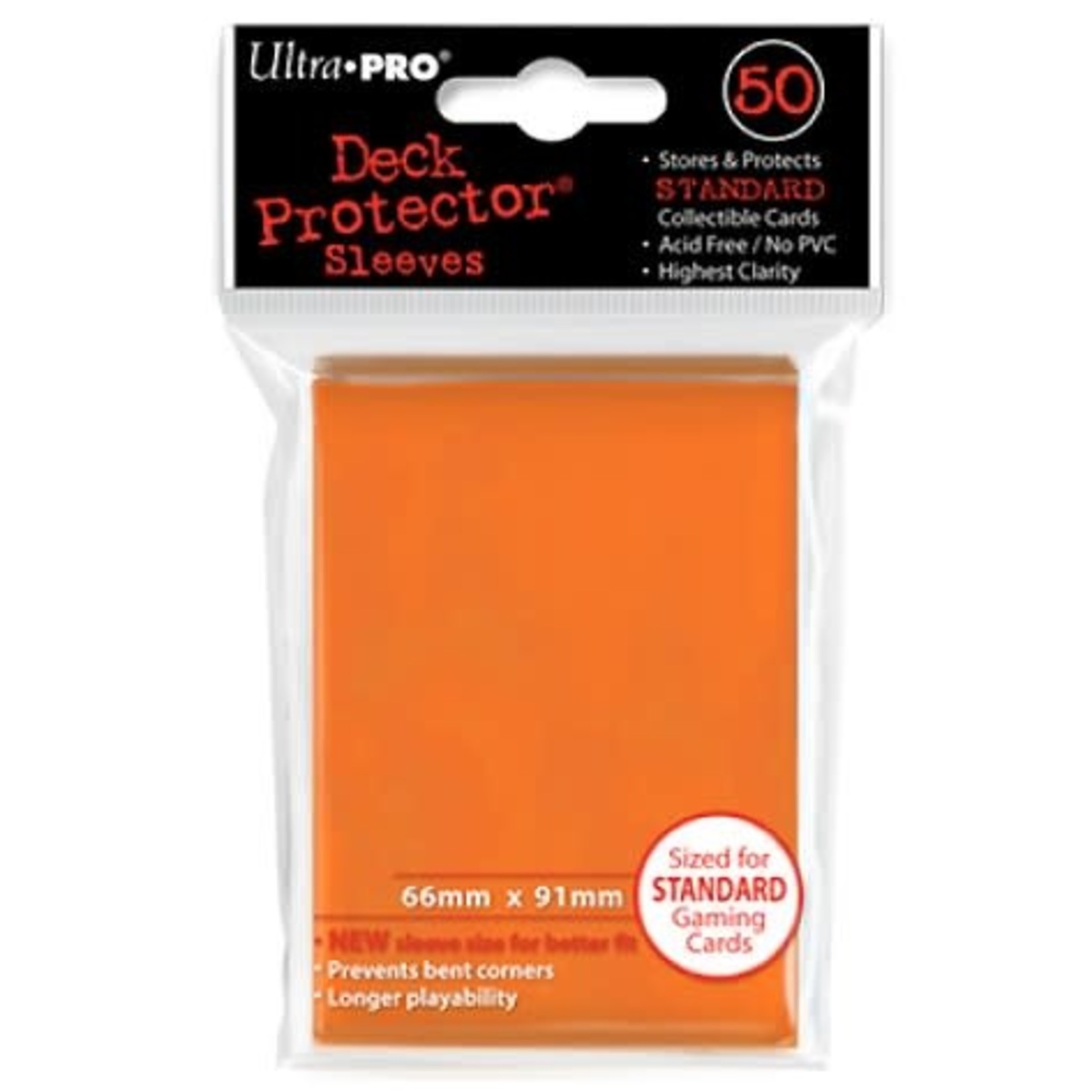 Ultra Pro Ultra Pro Pro-Gloss Standard Deck Protector Sleeves Orange 50 ct