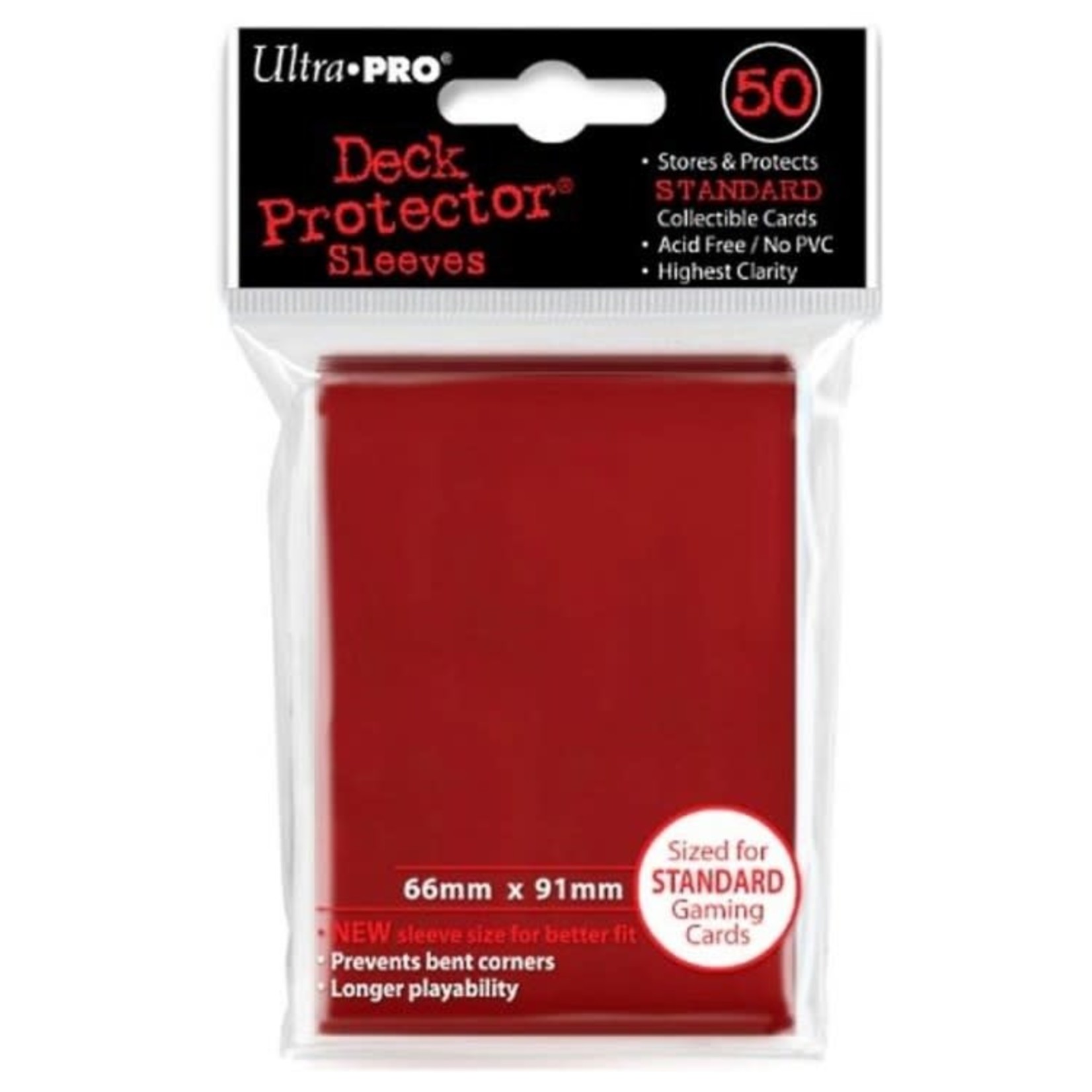 Ultra Pro Ultra Pro Pro-Gloss Standard Deck Protector Sleeves Red 50 ct