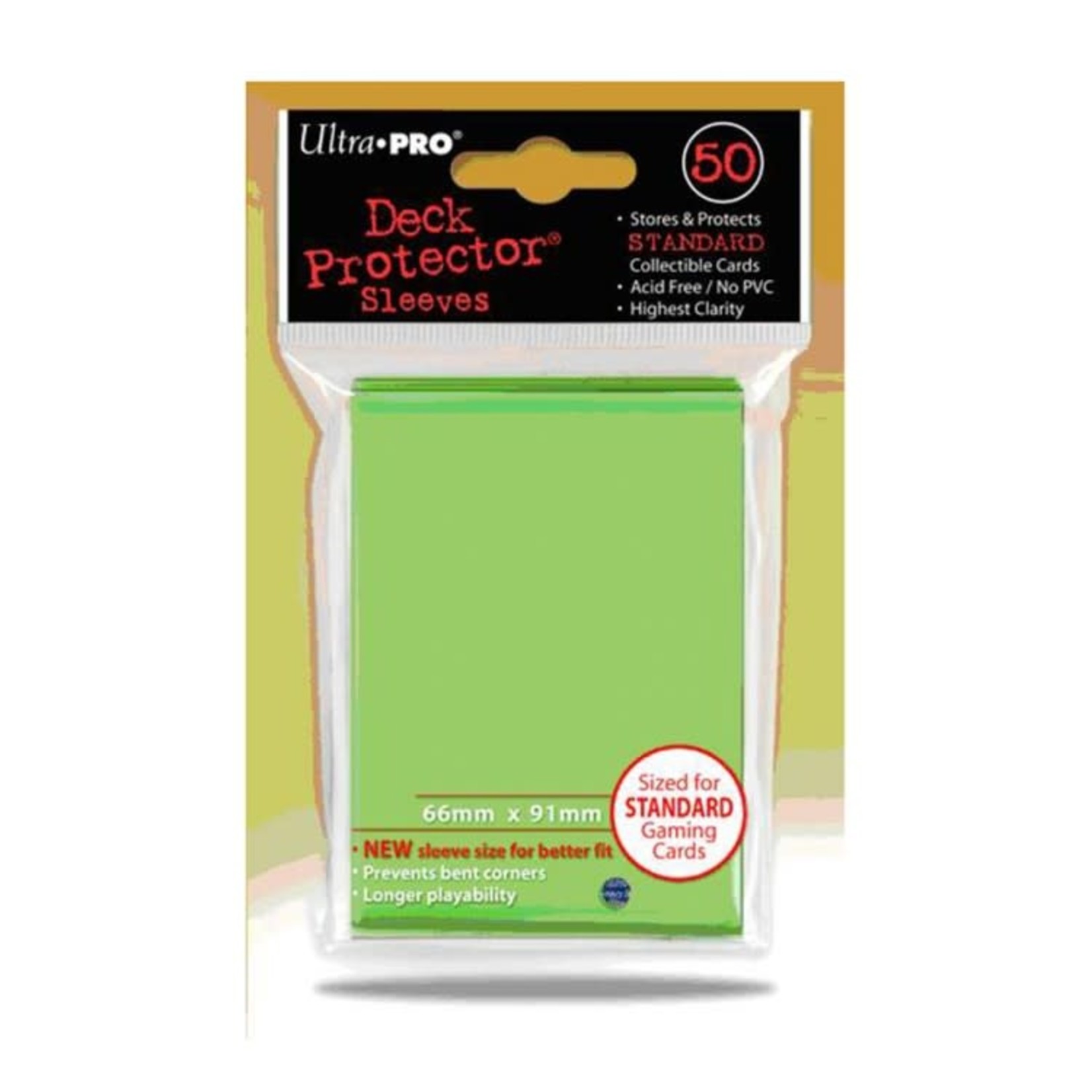 Ultra Pro Ultra Pro Pro-Gloss Standard Deck Protector Sleeves Lime Green 50 ct