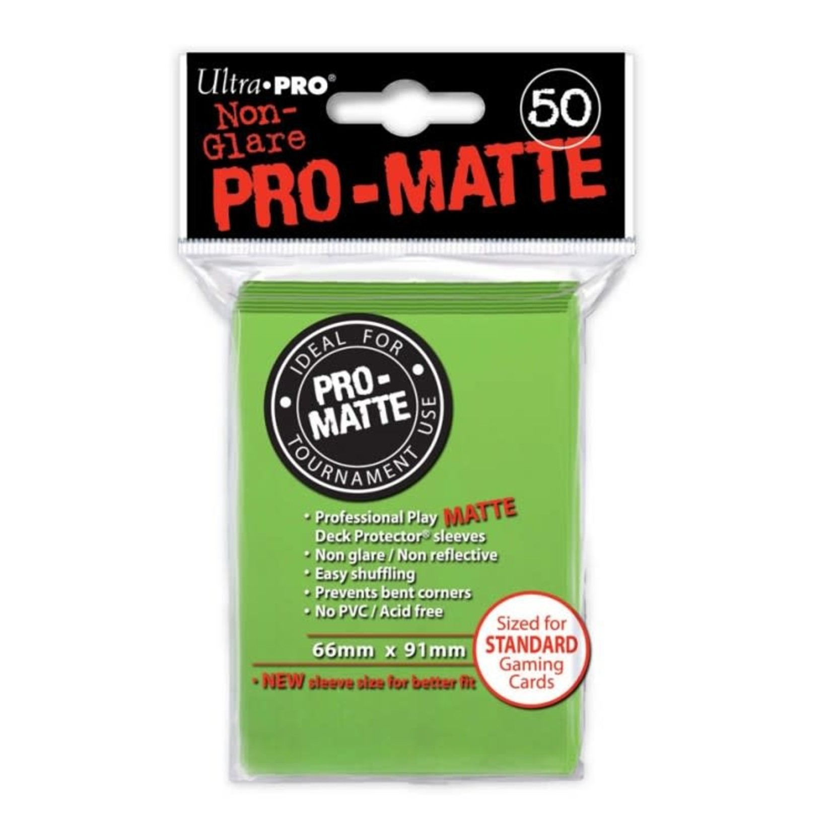 Ultra Pro Ultra Pro Pro-Matte Standard Deck Protector Sleeves Lime Green 50 ct