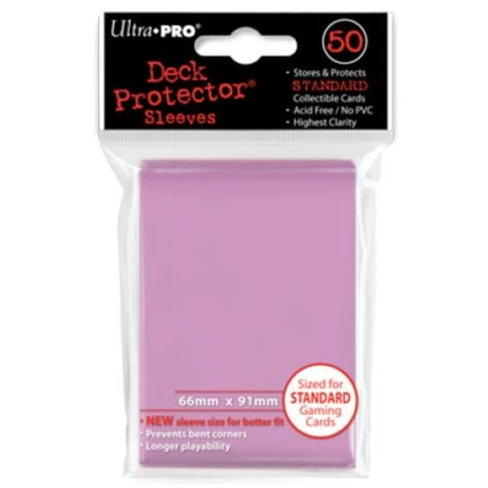 Ultra Pro Ultra Pro Pro-Gloss Standard Deck Protector Sleeves Pink 50 ct