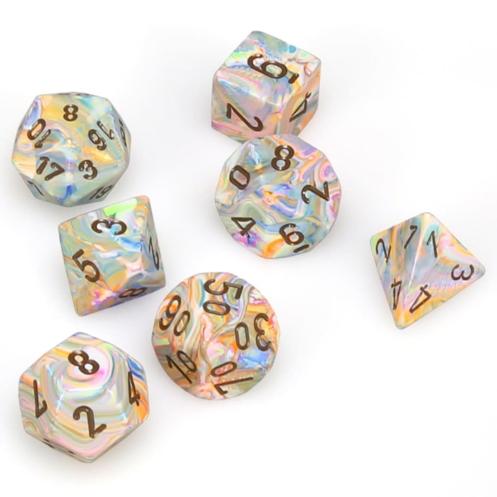 Chessex Chessex Festive Vibrant with Brown Polyhedral 7 die set