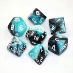 Chessex Chessex Gemini Black / Shell with White Polyhedral 7 die set