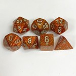 Chessex Chessex Glitter Gold with Silver Polyhedral 7 die set