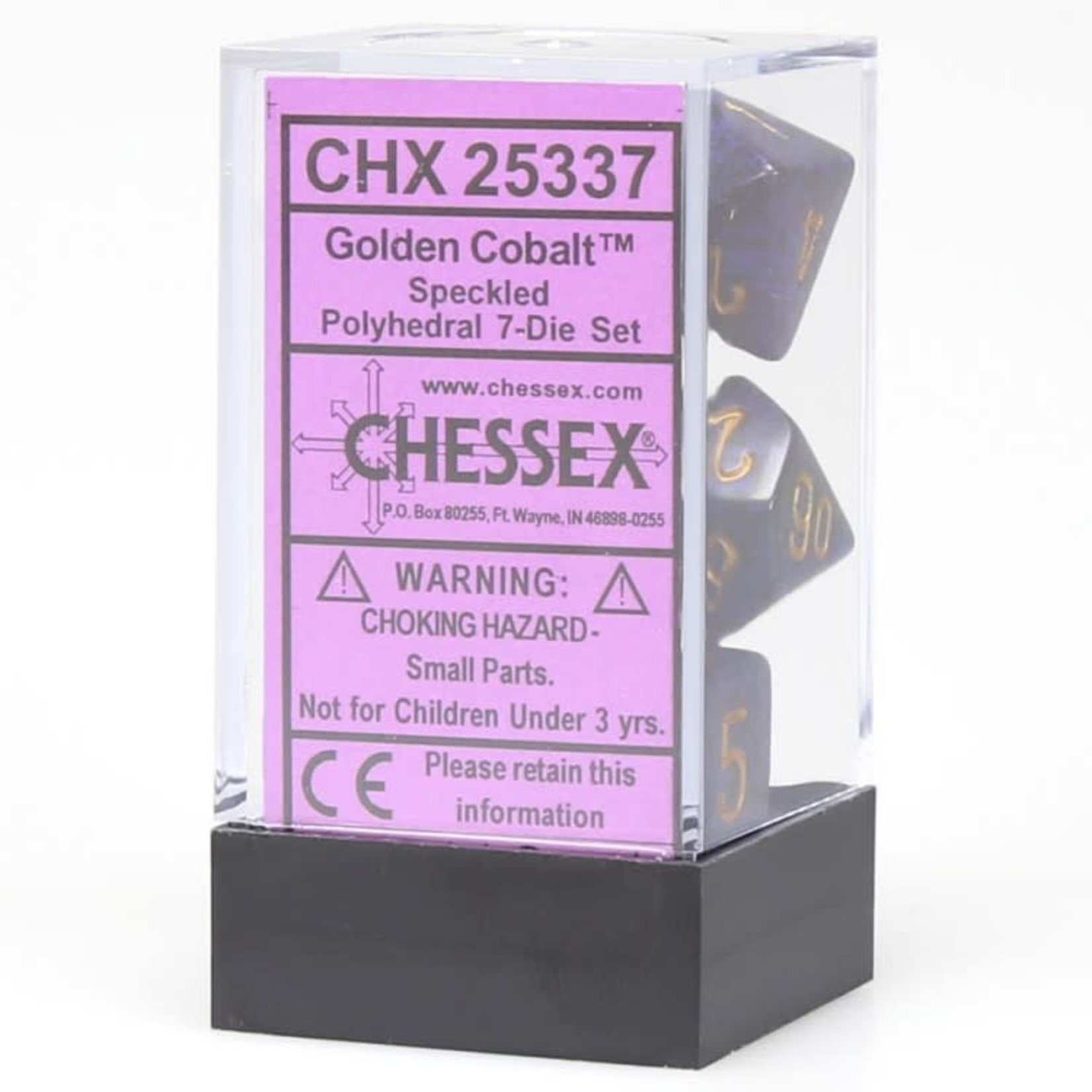 Chessex Chessex Speckled Golden Cobalt Polyhedral 7 die set