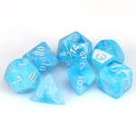 Chessex Chessex Luminary Sky with Silver Polyhedral 7 die set