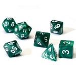 Sirius RPG Dice Pearl Green with White Polyhedral 8 die set