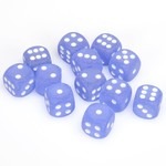 Chessex Chessex Frosted Blue with White 16 mm d6 12 die set