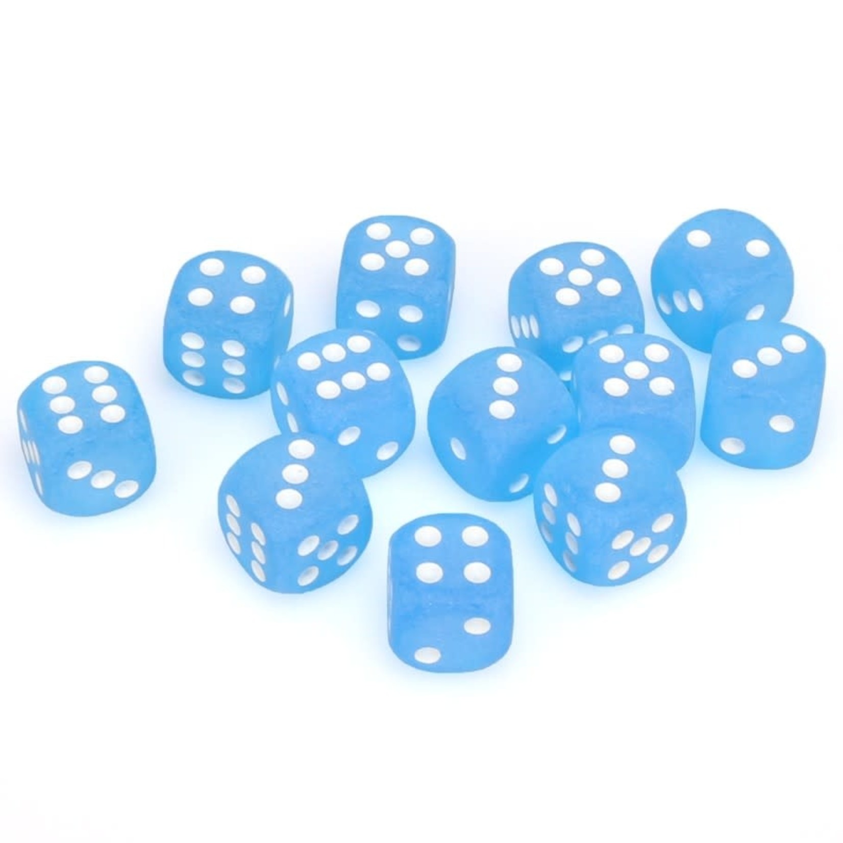Chessex Chessex Frosted Caribbean Blue 16 mm d6 12 die set