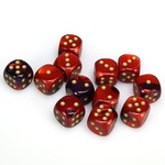Chessex Chessex Gemini Purple / Red with Gold 16 mm d6 12 die set