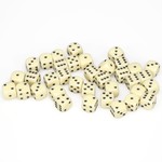 Chessex Chessex Opaque Ivory with Black 12 mm d6 36 die set