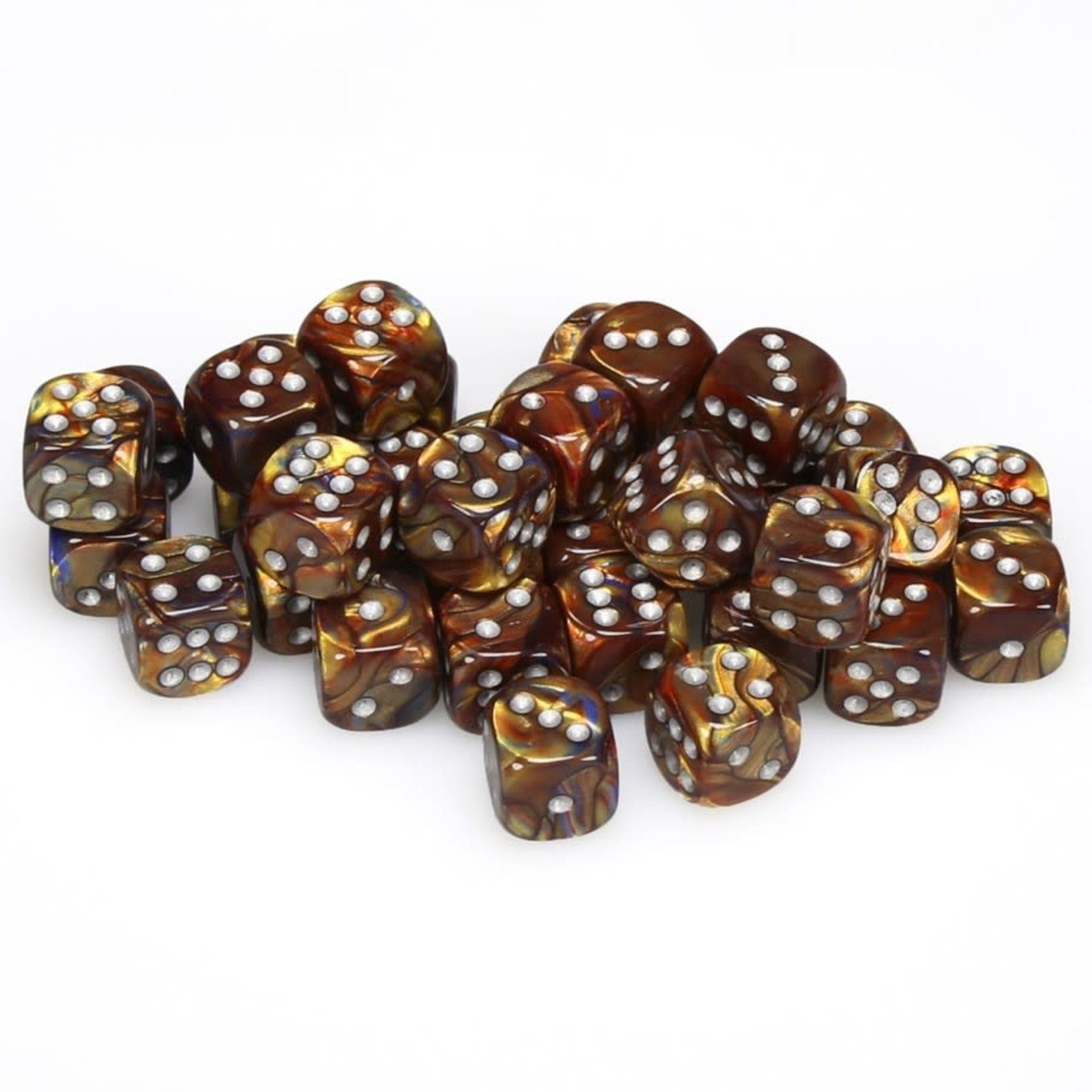 Chessex Chessex Lustrous Gold with Silver 12 mm d6 36 die set
