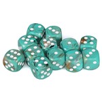 Chessex Chessex Marble Oxi-Copper with White 16 mm d6 12 die set