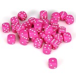 Chessex Chessex Opaque Pink with White 12 mm d6 36 die set