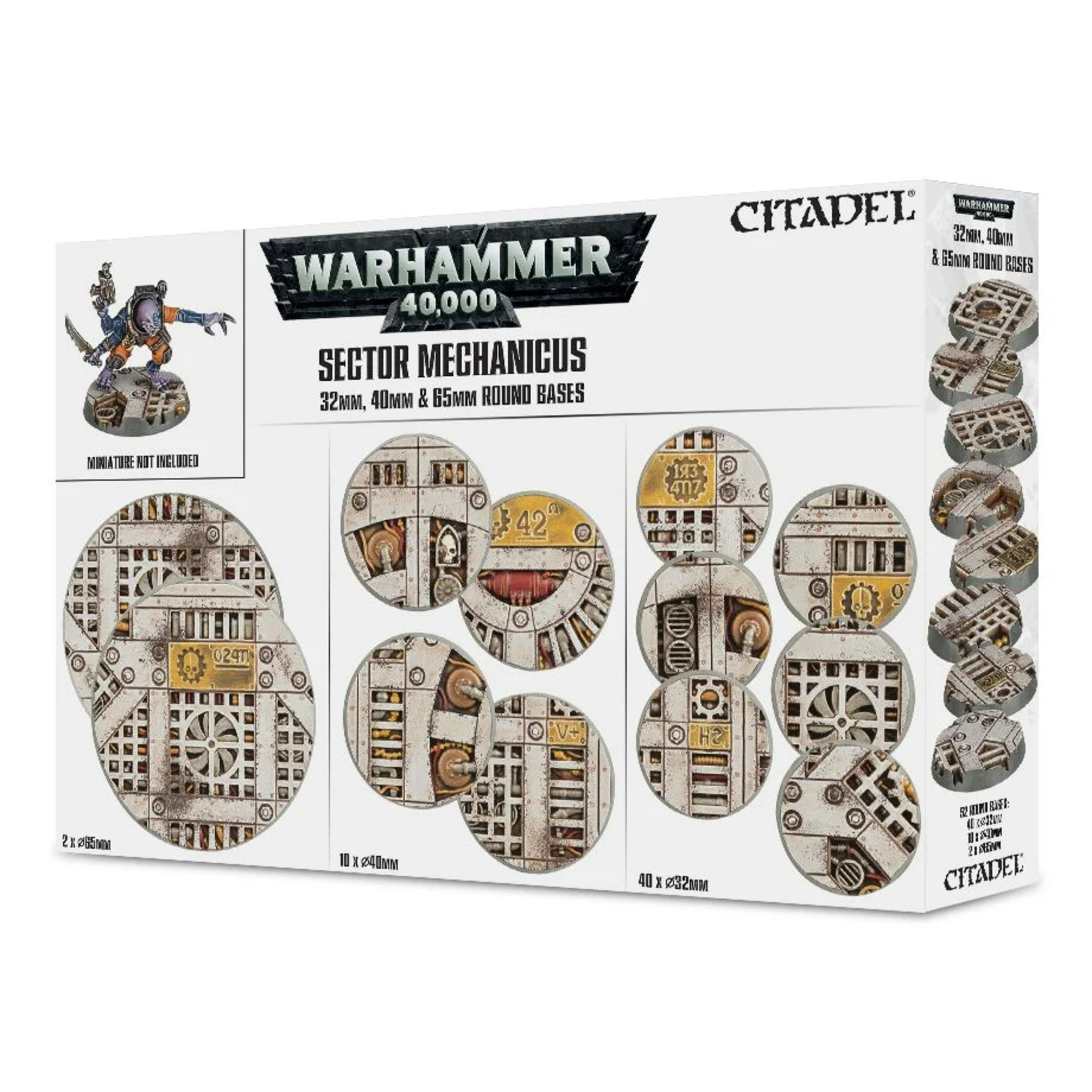 Games Workshop Warhammer 40K Sector Mechanicus Industrial Bases 32 mm, 40 mm, and 65 mm Round