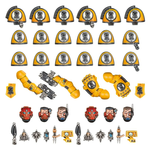 Games Workshop Warhammer 40k Space Marines Imperial Fists Primaris Upgrades and Transfers