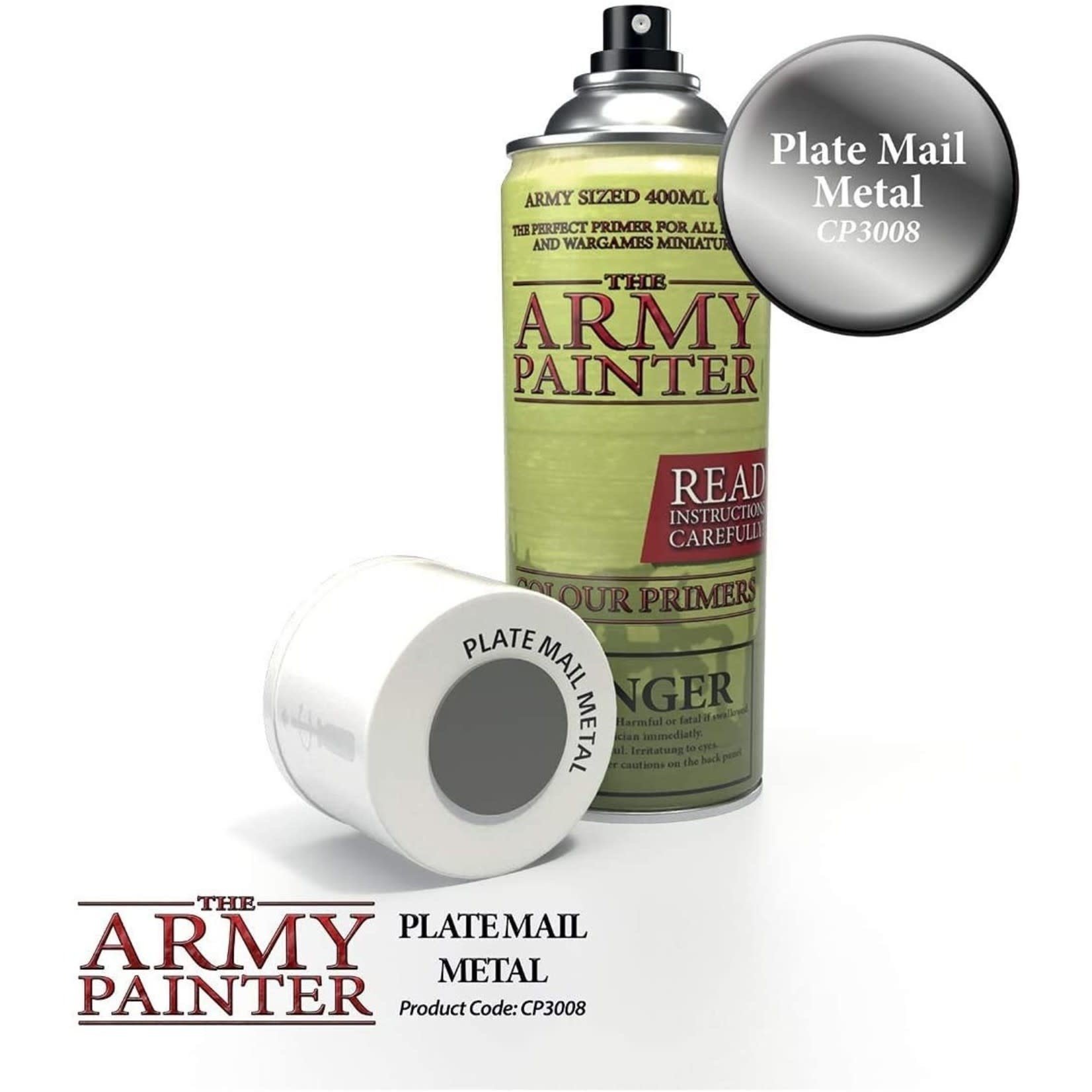 Army Painter Colour Primer Spray Plate Mail Metal - Guardian Games