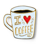 I Love Coffee Enamel Pin