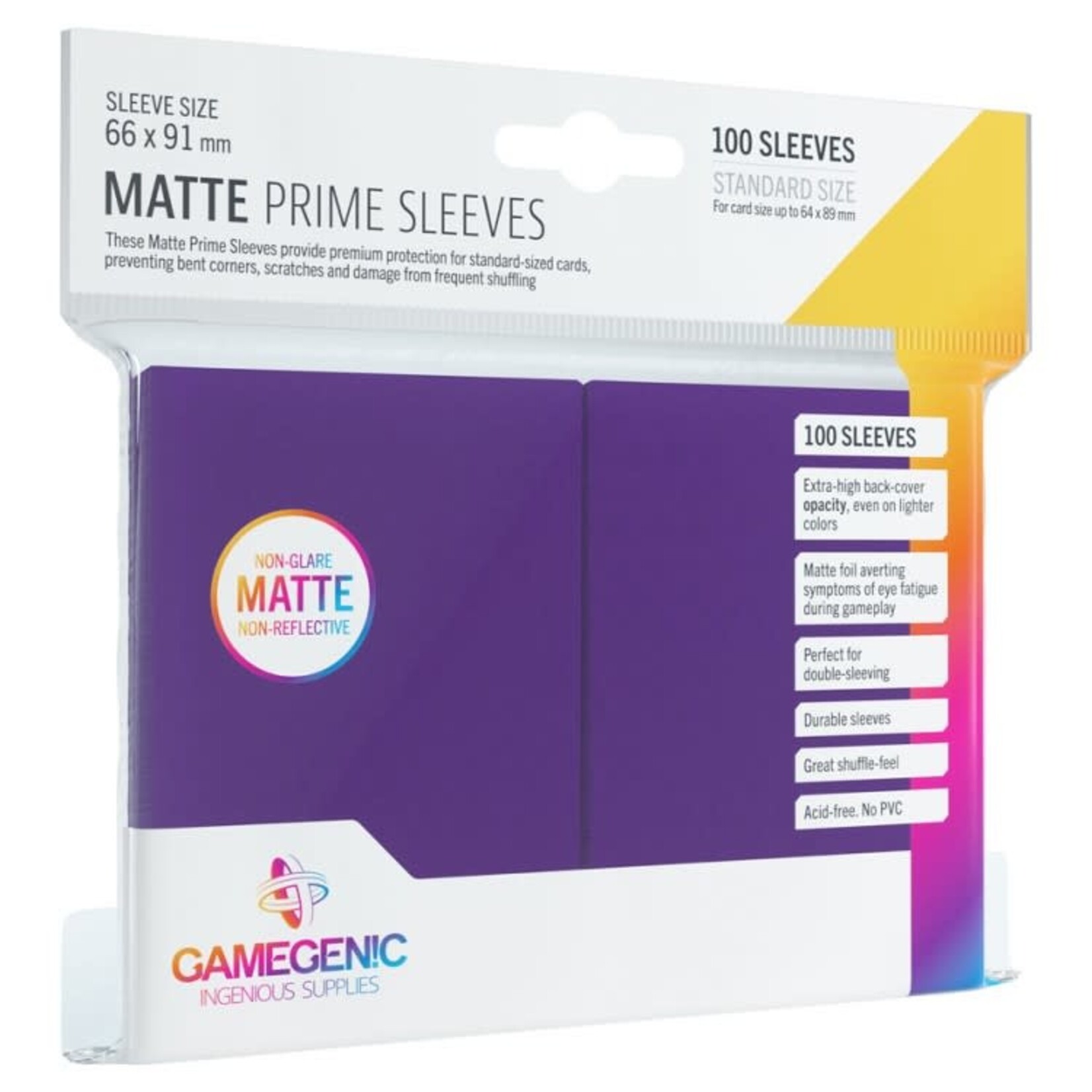 Gamegenic GameGenic Matte Prime Sleeves Purple 100 ct