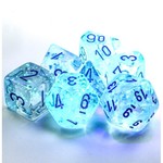 Chessex Chessex Borealis Icicle with Light Blue Luminary Polyhedral 7 die set