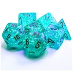 Chessex Chessex Borealis Teal with Gold Luminary Polyhedral 7 die set