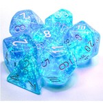 Chessex Chessex Borealis Sky Blue with White Luminary Polyhedral 7 die set