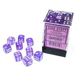 Chessex Chessex Borealis Purple with White Luminary 12 mm d6 36 die set