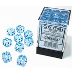 Chessex Chessex Borealis Icicle with Light Blue Luminary 12 mm d6 36 die set