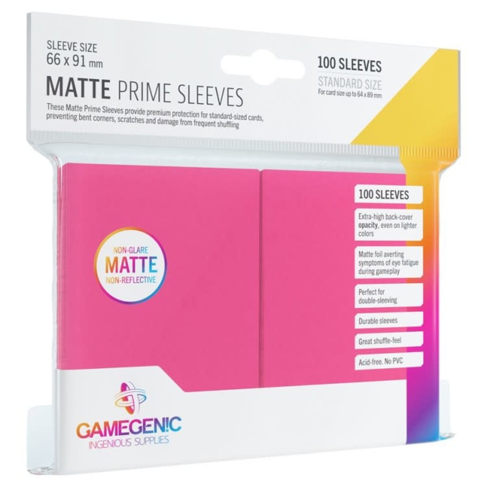 Gamegenic GameGenic Matte Prime Sleeves Pink 100 ct