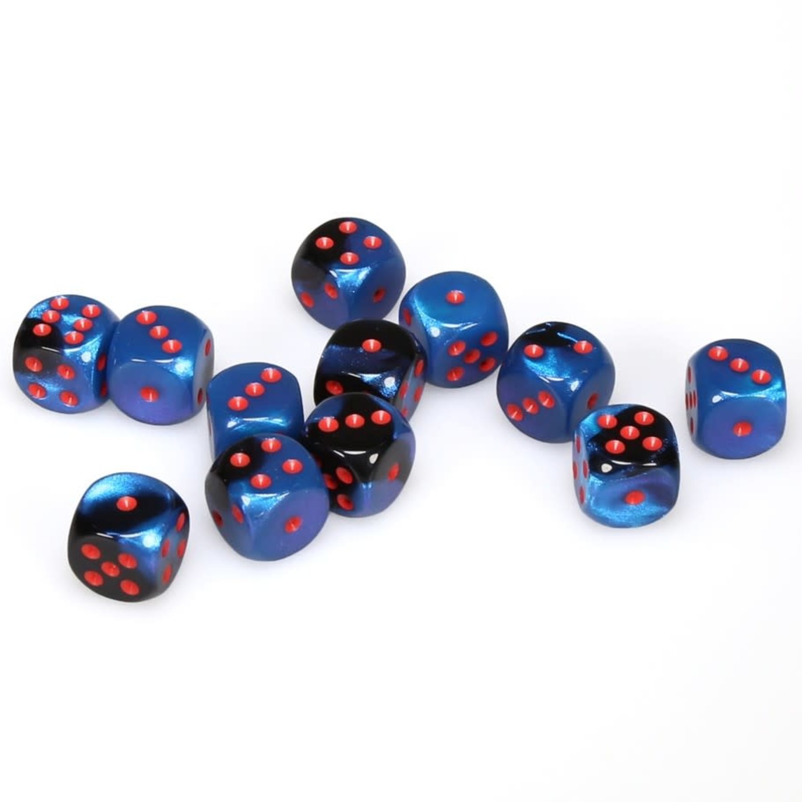 Chessex Chessex Gemini Black / Starlight with Red 16 mm d6 12 die set