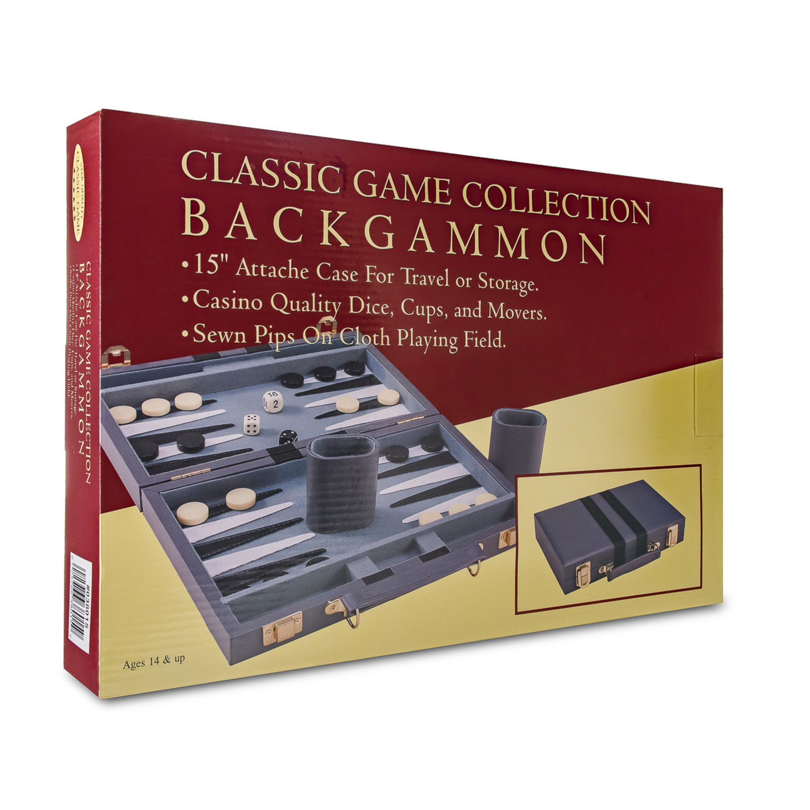 John Hansen Backgammon Set 15 in Grey Attache Case