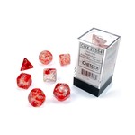 Chessex Chessex Nebula Red with Silver Luminary Polyhedral 7 die set