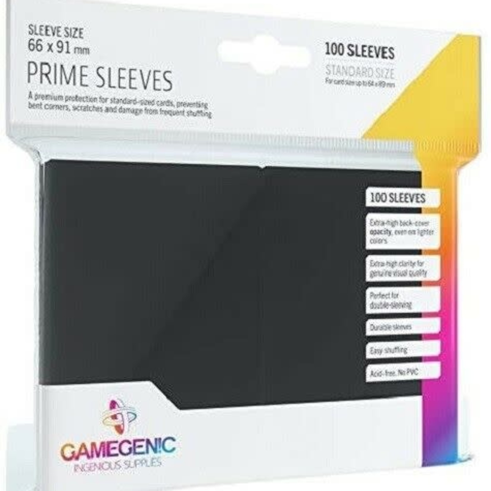 Gamegenic GameGenic Prime Sleeves Black 100 ct