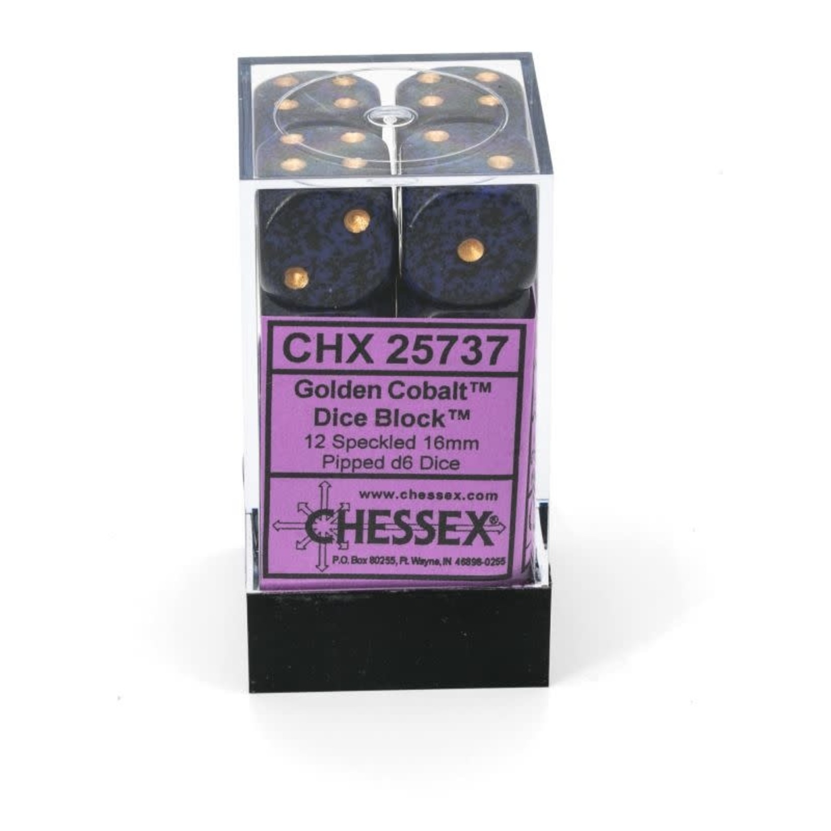 Chessex Chessex Speckled Golden Cobalt 16 mm d6 12 die set