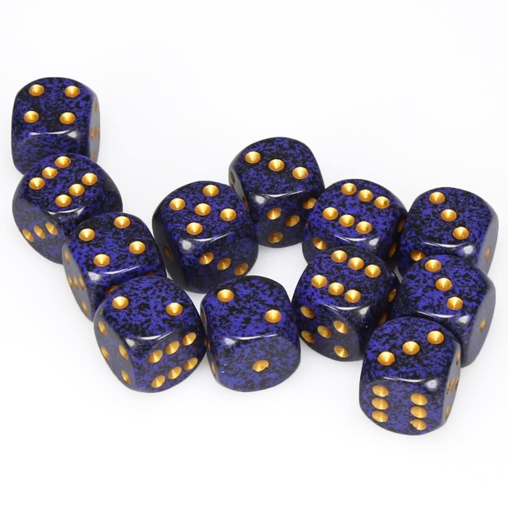 Chessex Chessex Speckled Golden Cobalt 16 mm d6 12 die set