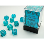 Chessex Chessex Cirrus Aqua with Silver 12 mm d6 36 die set